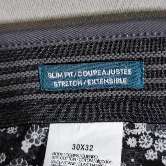 NWT Perry Ellis cargo pants men's size 30X32 grey colour slim fit flex stretch - Picture 8 of 13